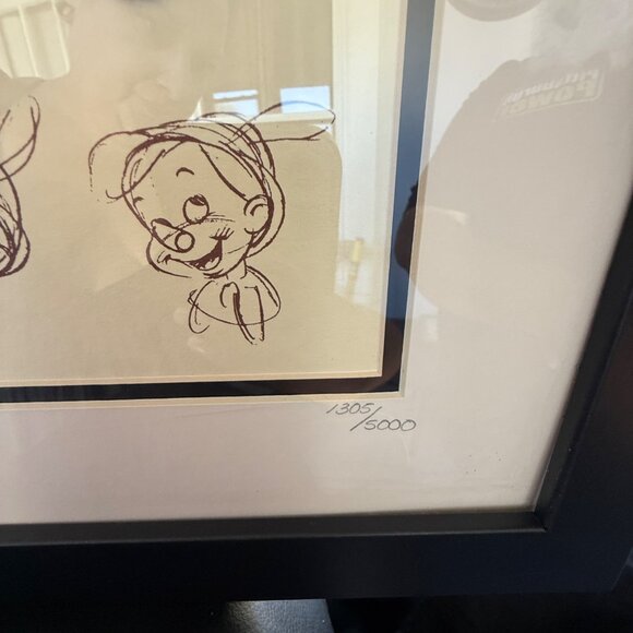 Pinocchio F-3 Character Model Sheet Framed Pin Set With Certificate Disney Limit - Picture 5 of 9